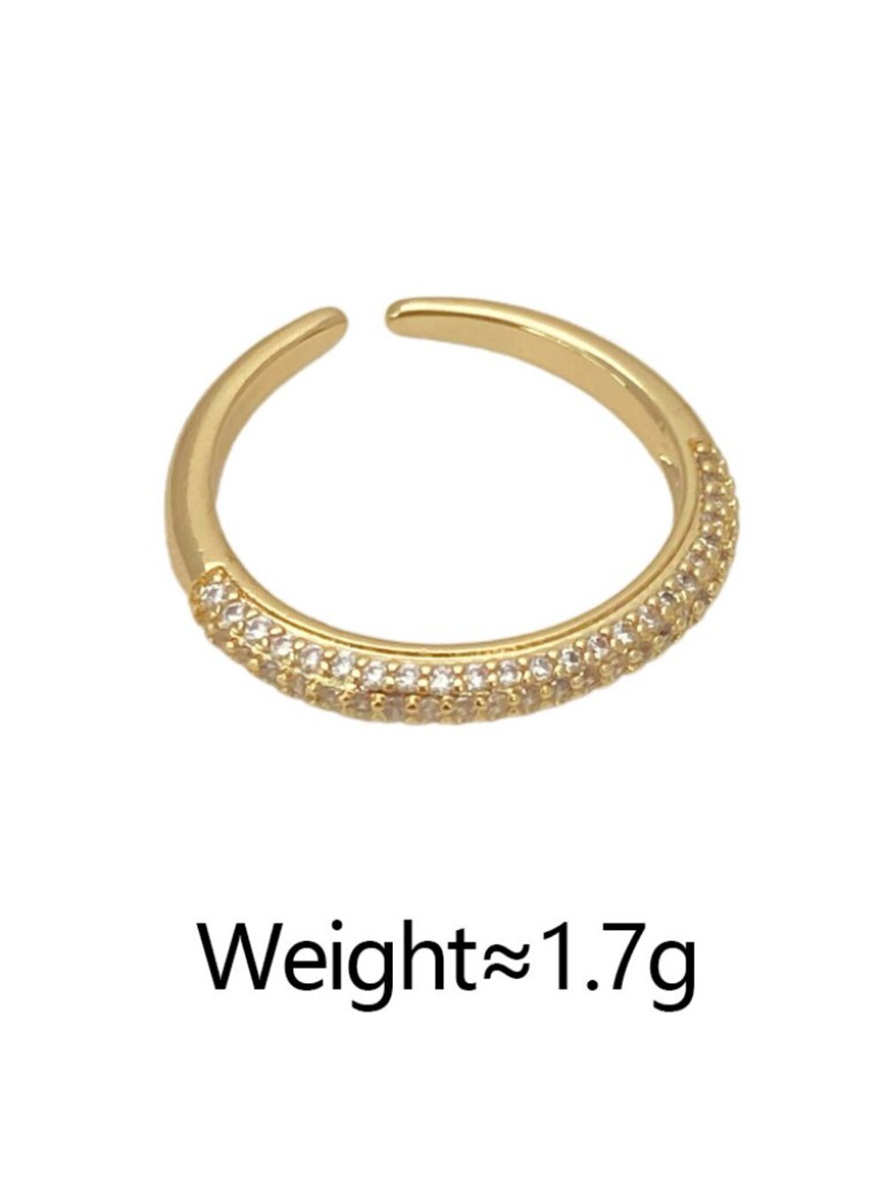 ✨"Sol" Dainty Partial Stone Stackable Open Finger Ring
